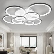 White Circular LED Semi Flush Mount Ceiling Light
