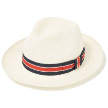 Classic Preset Regimental Panama Hat With No3 Band & Cream Binding