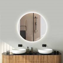 Aqua Elegance - Island Led Spiegel Rond - Condensvrij – Dimbaar - 3 Led Standen – Hip Design – Krasbestendig – Anti Corrosie – Eenvoudige Installatie 60 Cm Ø