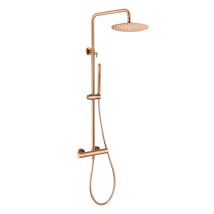 Aqua Elegance – Opbouw Regendoucheset – Geborsteld Brons – Pvd Coating – Vernet Binnenwerk Met Keramische Schijven