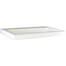 Wiesbaden Flag Wastafel Enkel Met 1 Kraangat 60X36X4 Cm Kunstmarmer Glans Wit