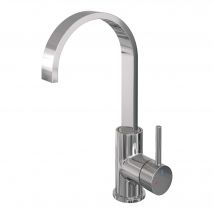 Brauer Chrome Carving Hoge Opbouw Wastafelmengkraan Met Draaibare Platte Uitloop Model A Chroom