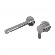 Brauer Chrome Edition Inbouw Wastafelmengkraan Met Rechte Uitloop En Rozetten Model D1 Chroom