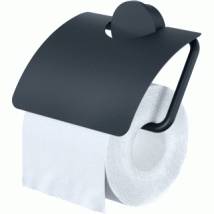 Geesa Opal Toiletrolhouder Met Klep Zwart