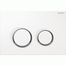 Geberit Bedieningsplaat Omega20 Gr/Kl Wit/Glchr/Wit
