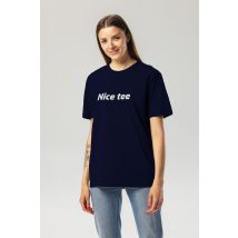 Nice Tee Navy Organic Cotton T-Shirt – Unisex | Pitod | Size XL