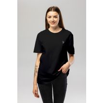 Chest Logo Black Organic Cotton T-Shirt – Unisex | Pitod | Size S