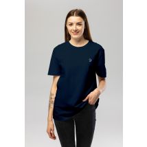Chest Logo Navy Organic Cotton T-Shirt – Unisex | Pitod | Size XL