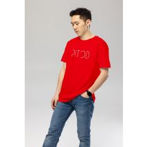 Logo Red Organic Cotton T-Shirt – Unisex | Pitod | Size M