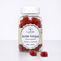 Acido Folico - Monoingrediente - Programa de 1 mes - Gummies - Complementos alimenticios veganos fabricados en Francia Beauty