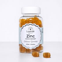 Zinc - Monoingrediente - 1 Programa de 1 mes - Gummies - Complementos alimenticios veganos fabricados en Francia - Lashilé Beauty