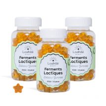 Fermentos Lácticos - Monoingrediente - Programa de 3 meses - Gummies - Complementos alimenticios veganos fabricados en Francia - Lashilé Beauty