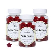 Acido Folico - Monoingrediente - Programa de 3 meses - Gummies - Complementos alimenticios veganos fabricados en Francia Beauty