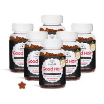 Good Hair Men Vitaminas Anticaída - 1 Programa de 6 meses - Gummies - Complementos alimenticios veganos fabricados en Francia - Lashilé Beauty