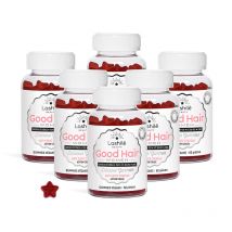 Good Hair Women - Anticaída para mujeres - 1 Programa de 6 meses - Gummies - Complementos alimenticios veganos fabricados en Francia - Lashilé Beauty