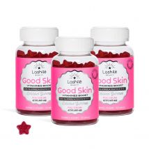 Good Skin Vitaminas Boost - 1 Programa de 3 meses - Gummies - Complementos alimenticios veganos fabricados en Francia - Lashilé Beauty
