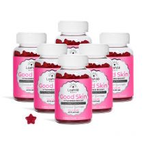 Good Skin Vitaminas Boost - 1 Programa de 6 meses - Gummies - Complementos alimenticios veganos fabricados en Francia - Lashilé Beauty