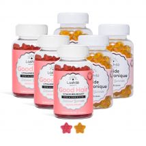 Pack Duo Good Hair y Ácido Hialurónic - 1 Programa de 3 meses - Gummies - Complementos alimenticios - Fabricados en Francia - Lashilé Beauty