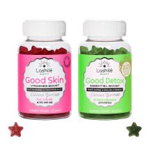 Pack Dúo Good Skin + Good Detox Beauty - Gummies antiedad y desintoxicación - Programa de 1 mes - Complementos alimenticios - Lashilé Beauty