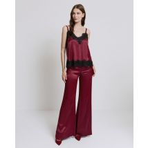 Top con pizzo bordeaux
