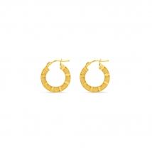 Modern Edge Cleopatra Gold Hoop Earrings