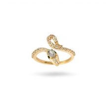 Sarpe White Topaz & Iolite Snake Wrap Ring