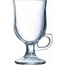 Arcoroc Irish Coffee Glasses with Handle, 240ml, 6pcs, Transparent