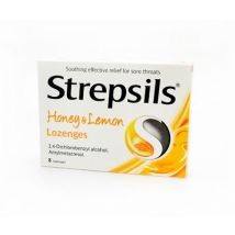 Strepsils Amylmetacresol Lozenges, 8pcs, Honey and Lemon Flavour