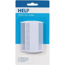 Help 2 Head Lice Combs, 2pc, White