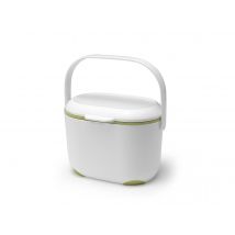 Addis 2.5 Litre Kitchen Compost Caddy, White & Green
