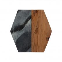 Typhoon Elements Blk Marble/Acacia Hexagon Board
