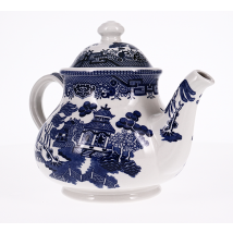 Churchill Blue Willow Teapot, 1200ml, White