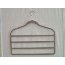 H & L Russel Taupe Velvet Slack Racks, Set of 2