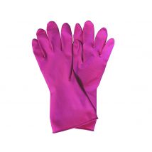 Ramon Hygiene Janitorial Colour Coded Rubber Gloves, 1 Pair, Large, Pink