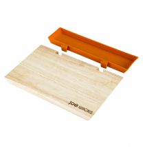 Joe Wicks Small Chopping Board with Food Sorter Tray, L30 x w25 x H2cm, Orange