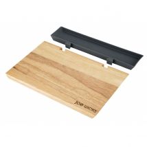 Joe Wicks Large Chopping Board with Food Sorter Tray, L35 x w28 x H2cm, Grey