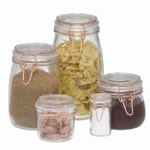 Copper Wire Jar 0.5L, Transparent