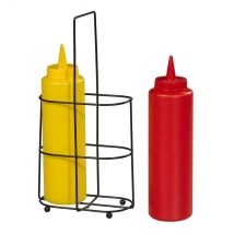 Chef Aid 2 Sauces Bottles, 384ml, Red and Yellow
