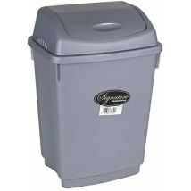 Signature Plastic Swing Bin, 12L, Grey