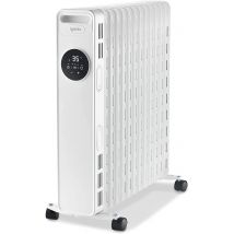 Igenix Digital Oil Filled Radiator, 2.5kW/2500W, Overheat Protection, White