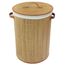 Collapsible Laundry Basket, Bamboo