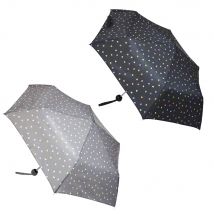 KS Brands Doodle Dot Print Supermini Umbrella, Assorted