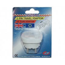 Omega White 5 cm 2-Pin Travel Adaptor