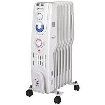 Silentnight 7 Fin Oil filled radiator heater 2kw With 24 Hours Timer