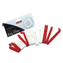 Apollo Assorted Size Bag Clips, Pack of 10, Red/White