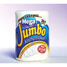 Mega Jumbo Kitchen Towel Single Roll, 2 Ply