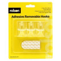 Adh Rmvbl Trnsprnt Hooks 3s