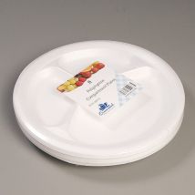 Essential Housewares Disposable Round Plates, 26cm, Pack of 8, White