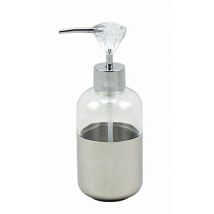 Blue Canyon Diamon Collection Soap Dispenser, Transparent and Steel, Transparent