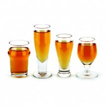 Thumbs Up Barbuzzo Craft Classic Pint Glass Shots, Pack of 4